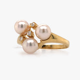 Pearl & Diamond Cluster Ring