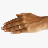 Aquamarine & Diamond Half Eternity Ring