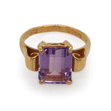 Emerald Cut Amethyst Ring
