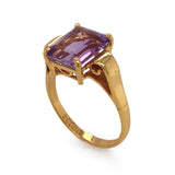 Emerald Cut Amethyst Ring