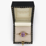 Emerald Cut Amethyst Ring