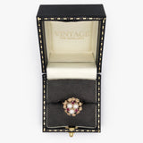 Pearl & Ruby Cluster Ring