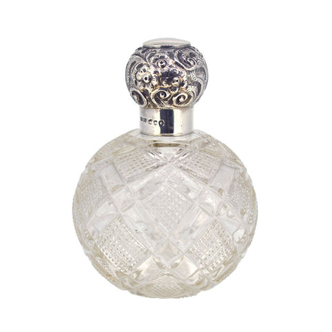 Antique Silver & Crystal Scent Bottle