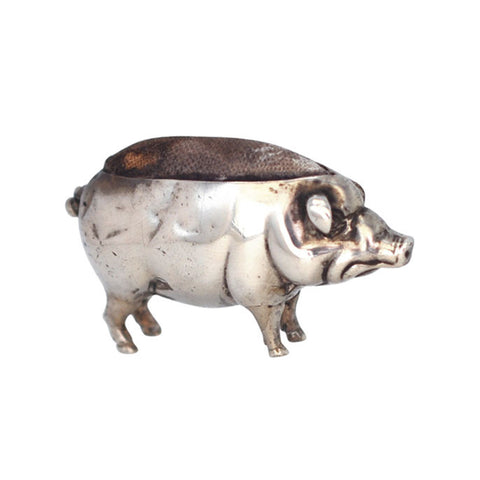 Silver Pig Pin Cushion