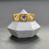 Diamond & Sapphire Gypsy Ring