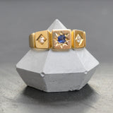 Diamond & Sapphire Gypsy Ring