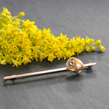 Blue Sapphire Sea Shell Brooch