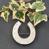 Silver Horse Shoe Brooch