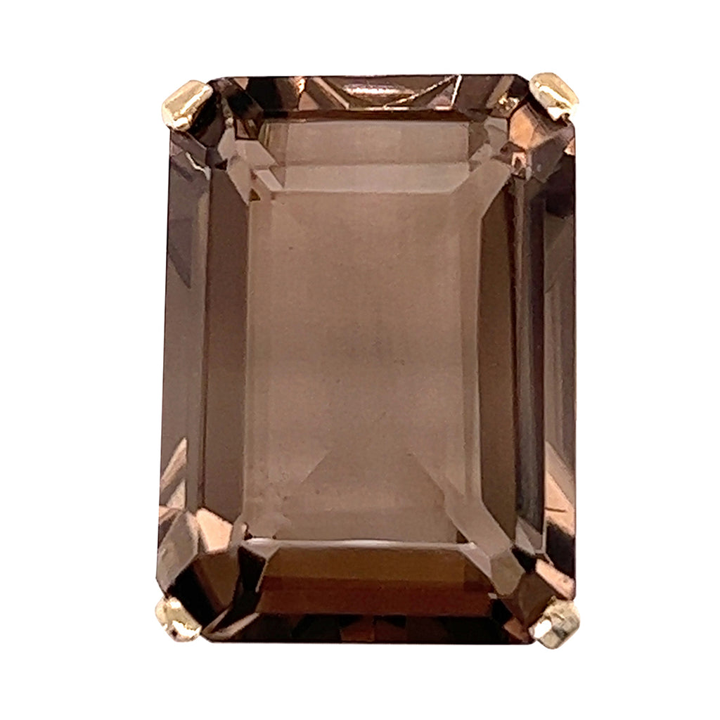 Smokey quartz statement ring