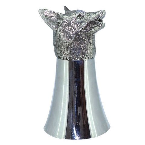 Silver Fox Head Stirrup Cup