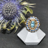 Blue Topaz & Sapphire Ring