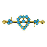 Turquoise Heart Brooch