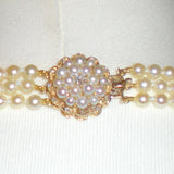 Pearl Necklace with Pearl & Diamond Clasp