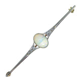 Opal & Diamond Brooch