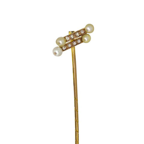 Diamond & Pearl Tie Pin
