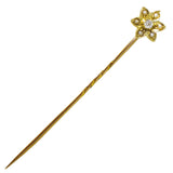 Pearl & Diamond Flower Tie Pin