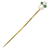 Pearl & Emerald Tie Pin