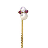 Pearl & Ruby Tie Pin