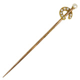 Pearl Horse Shoe Tie Pin