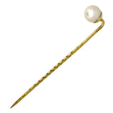 Single Pearl Tie Pin