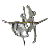Silver Ballet Dancer Brooch