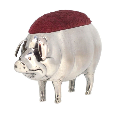 Silver Pig Pin Cushion