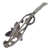 Marcasite Flower Bar Brooch