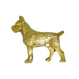 9ct Gold dog brooch, with safety catch. 