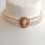 Pearl & Cameo Necklace