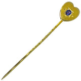 Sapphire Heart Tie Pin