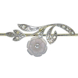 Blue Lace Agate & Diamond Brooch