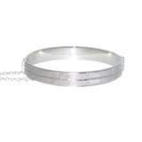 Silver 'Diamond Cut' bangle. Hallmarked and dated London 1972.