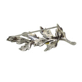 Marcasite & Pearl Leaf Brooch