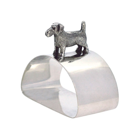 Silver 'Dog' Napkin Ring