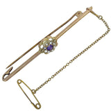 Amethyst & Pearl Stock Pin