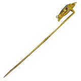 Aquamarine & Pearl Tie Pin