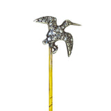 diamond bird tie pin