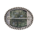 Moss Agate Brooch