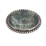 Moss Agate Brooch