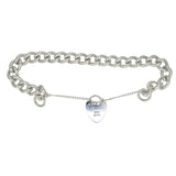 Silver Heart Lock Bracelet