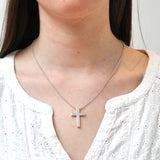 Silver Cross With Diamond