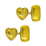 antique heart cufflinks