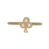 Vintage pearl and diamond ring