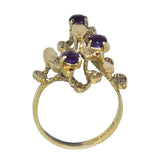 Abstract Amethyst Ring