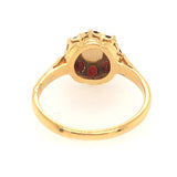 Garnet & Pearl Cluster Ring
