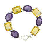 citrine and amethyst bracelet