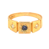 Diamond & Sapphire Gypsy Ring