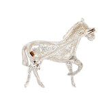Silver Horse Brooch