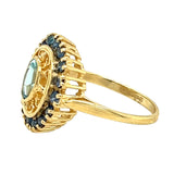 Blue Topaz & Sapphire Ring