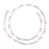 Silver collar necklace